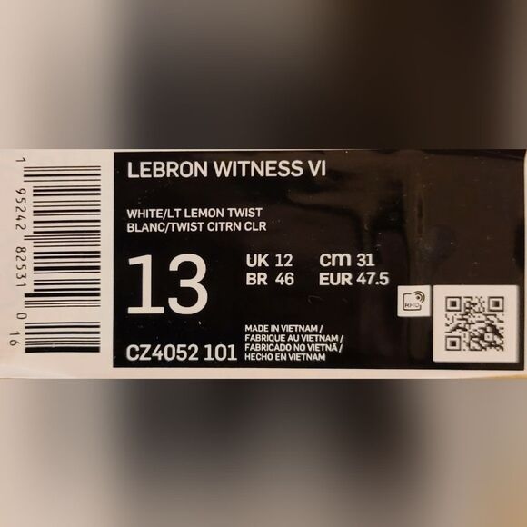 Mens size  13 Nike LeBron James witness VI brand new main image 5